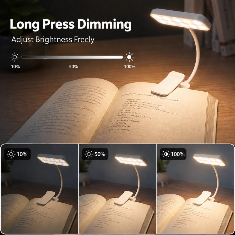 1pc rechargeable led clip reading   flexible