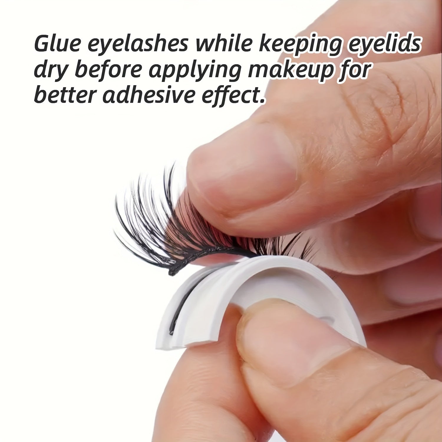 3 pairs reusable self   false eyelashes wearing tools