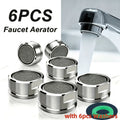 6 pack splash proof faucet aerator sprayers fits m24 thread