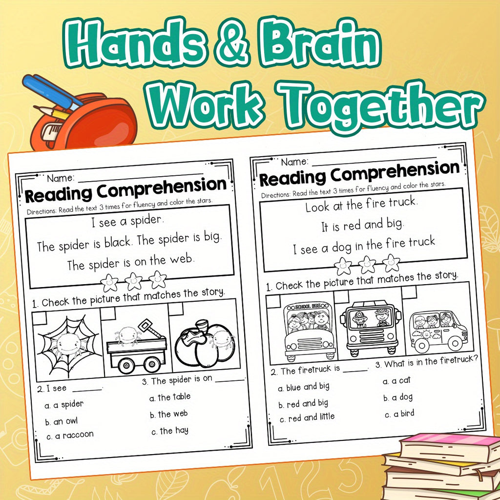 reading     a fun   workbook kids