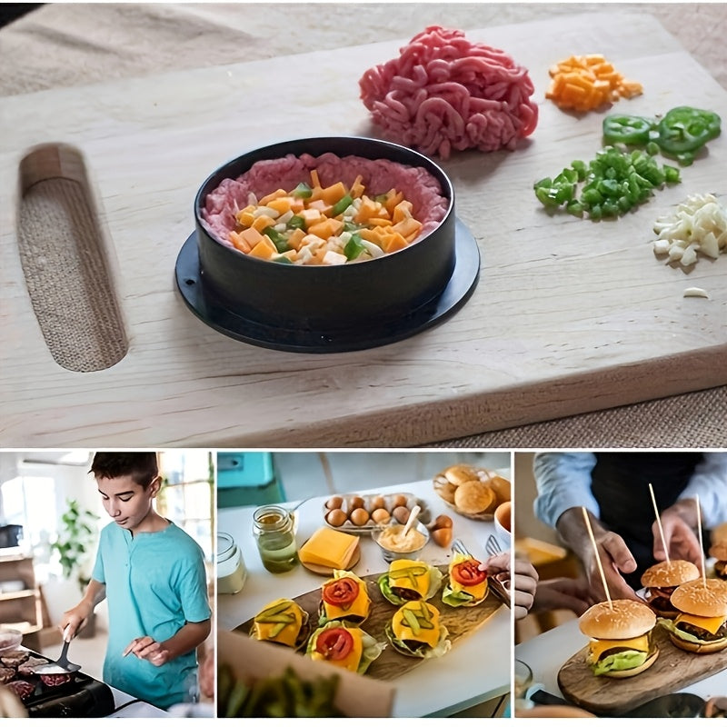 1pc 3 in 1 hamburger press meat patty press cheeseburger