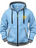 diy custom logo photo text print contrast trim zipper