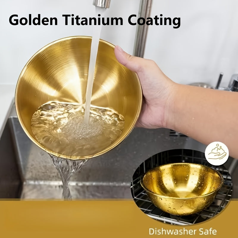 3pcs stainless steel salad bowls set oven safe durable