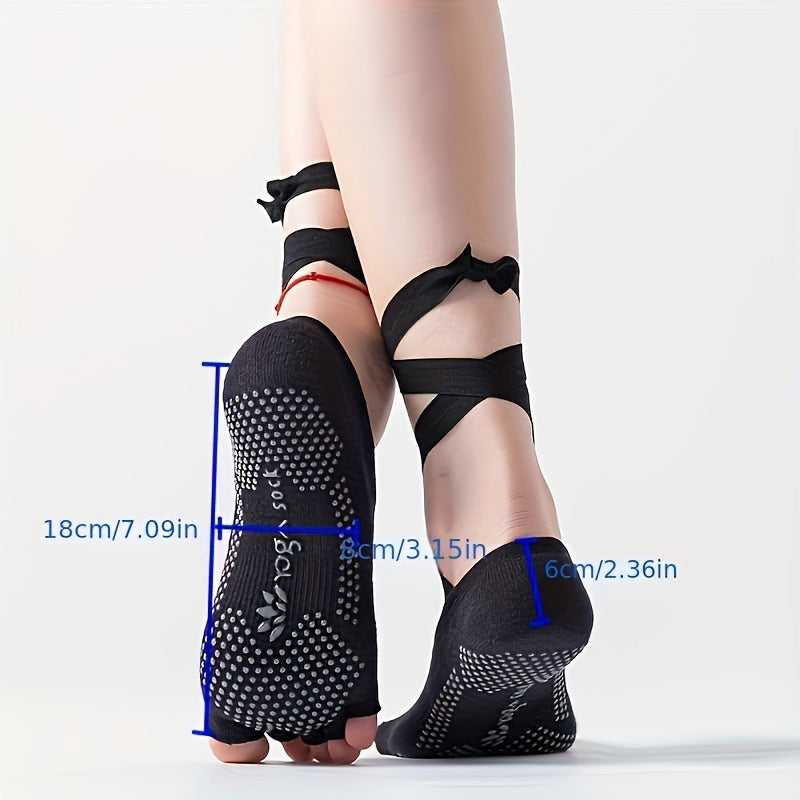 womens professional anti slip yoga socks adjustable ankle