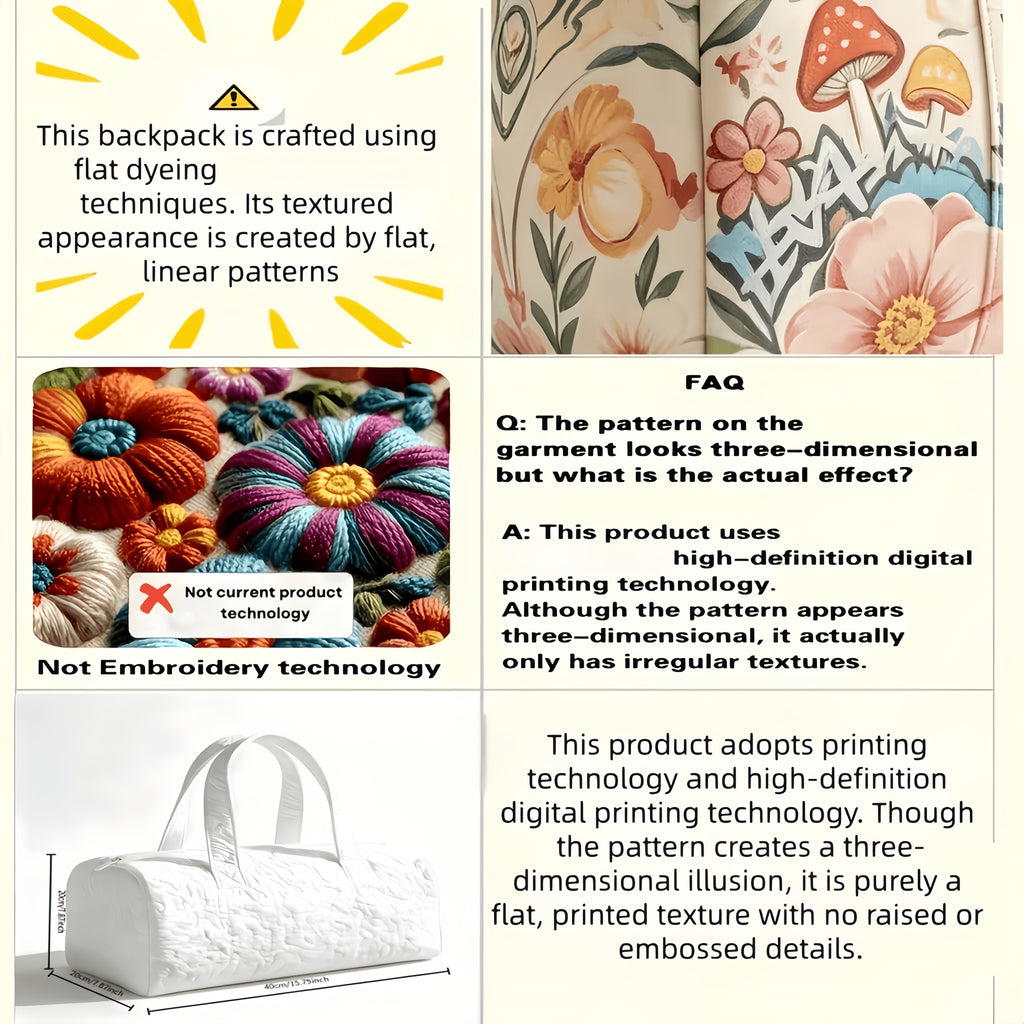 printed design not textured queen size tote bag featuring