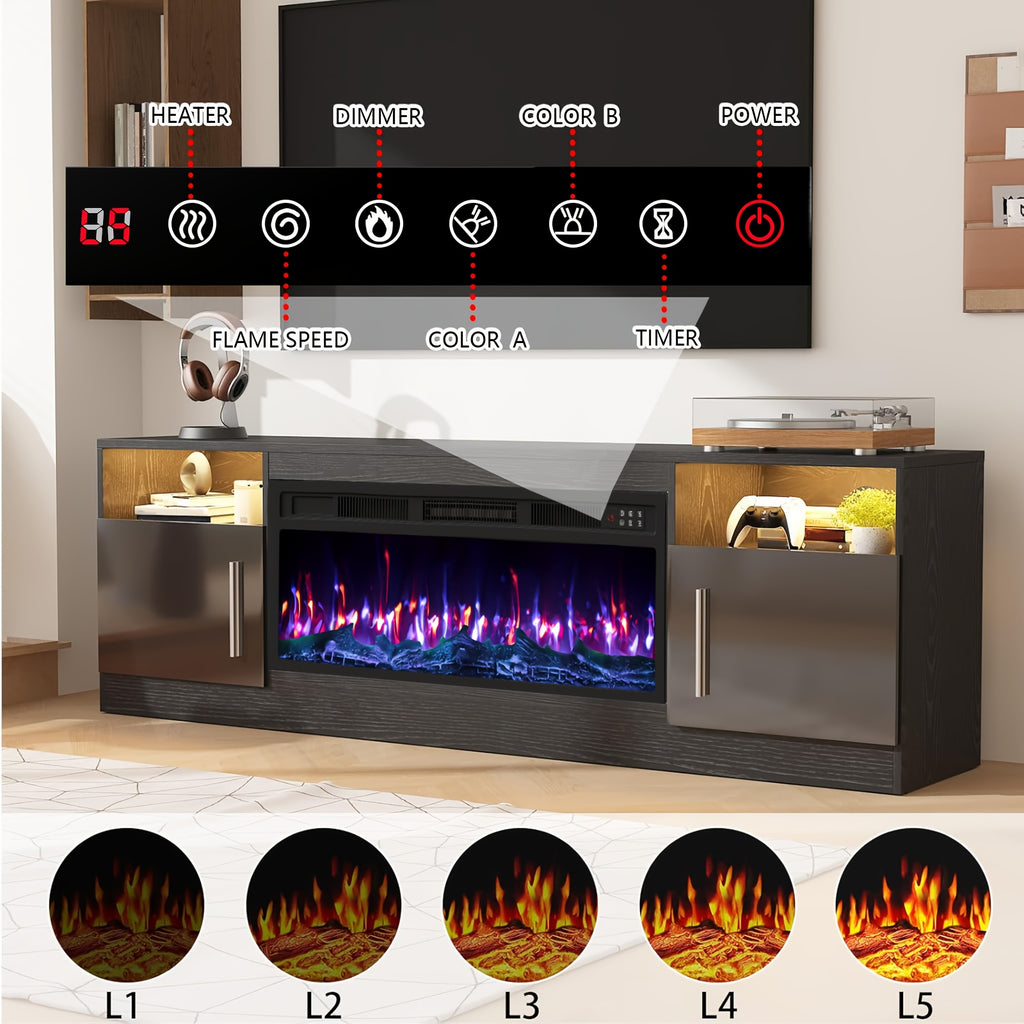 fireplace tv stand 36 fireplace 80   modern wood high