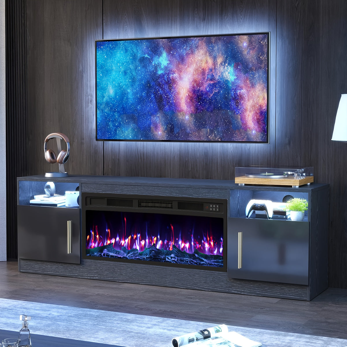 fireplace tv stand 36 fireplace 80   modern wood high