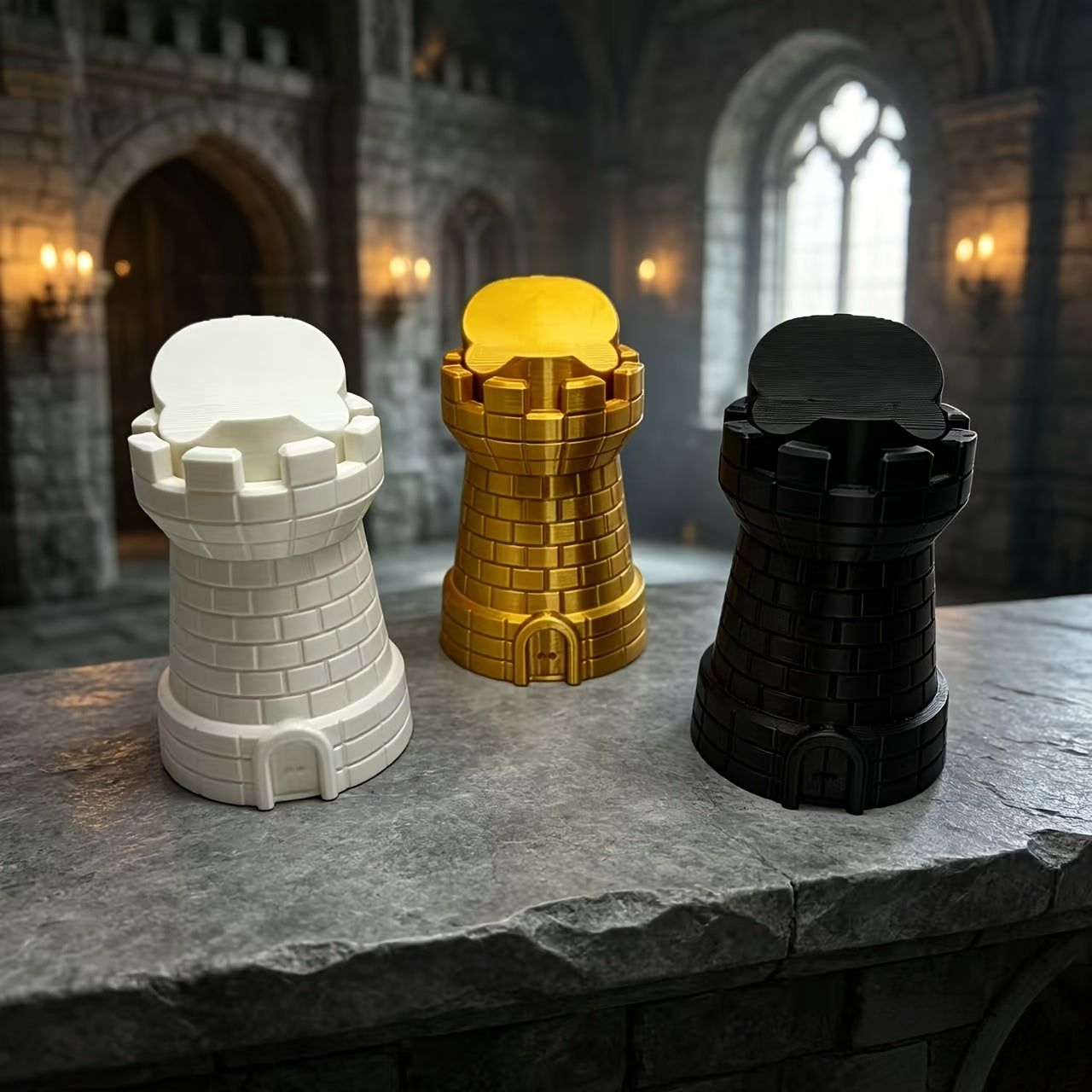 castle shaped game controller storage stand creative desktop