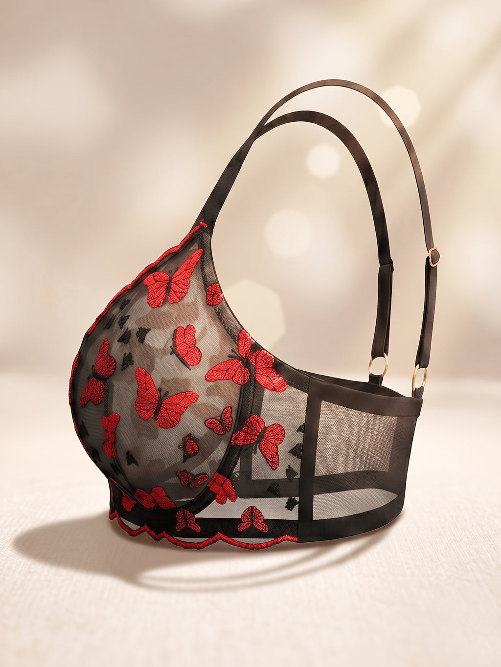 1pc womens plus size bra embroidery   comfortable