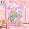 19pcs scene stickers including 12 sheets material paper 6
