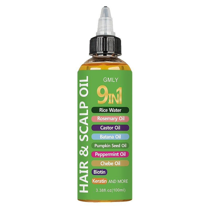 9 in 1 hair oil rice water rosemary oil castor oil batana