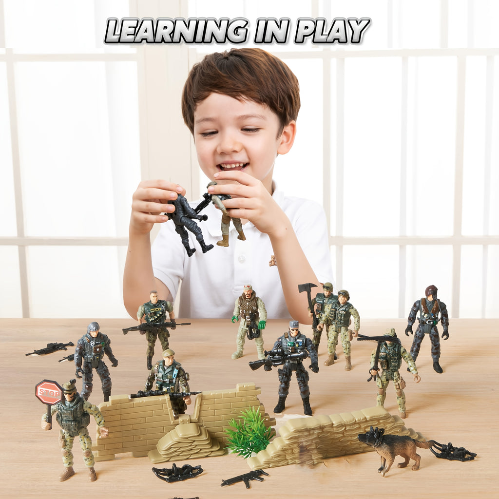 16pcs   men playset 12 realistic     men action