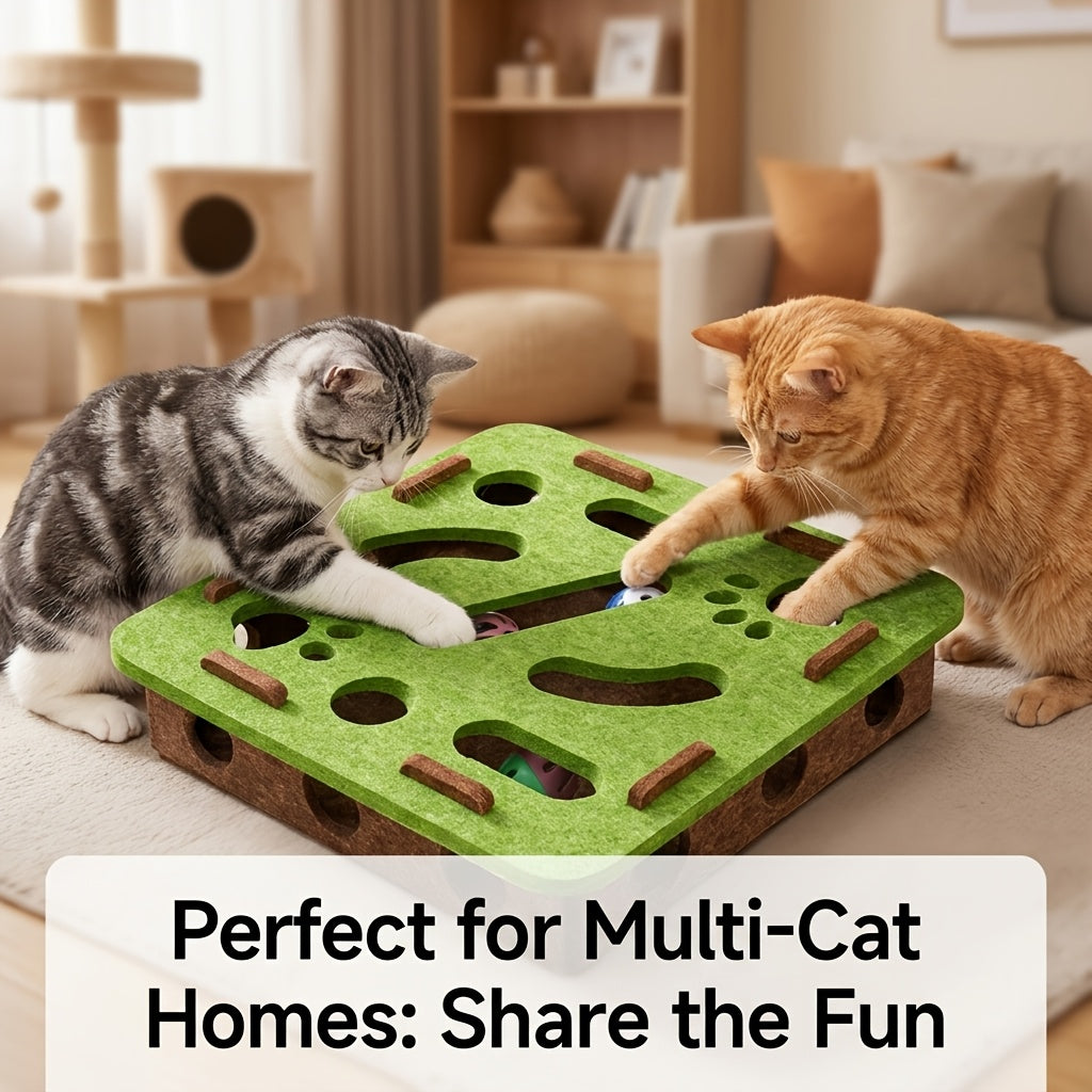 multifunctional felt cat treasure hunt brain toy box tool