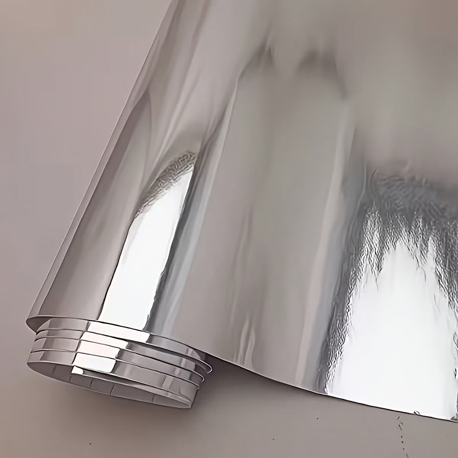 1pc 205cm long automotive mirror silvery car wrap film a