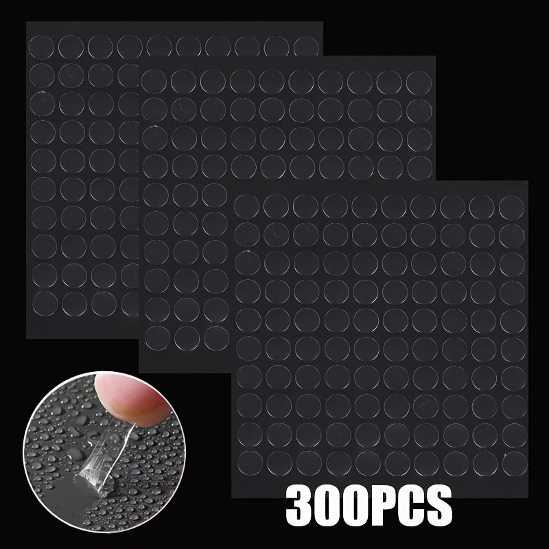 100 200 300 1100pcs round fully transparent double sided