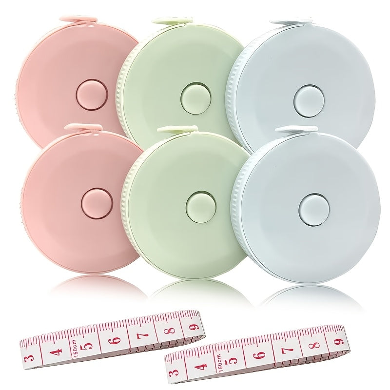2pcs set automatic retractable tape measure soft ruler iron