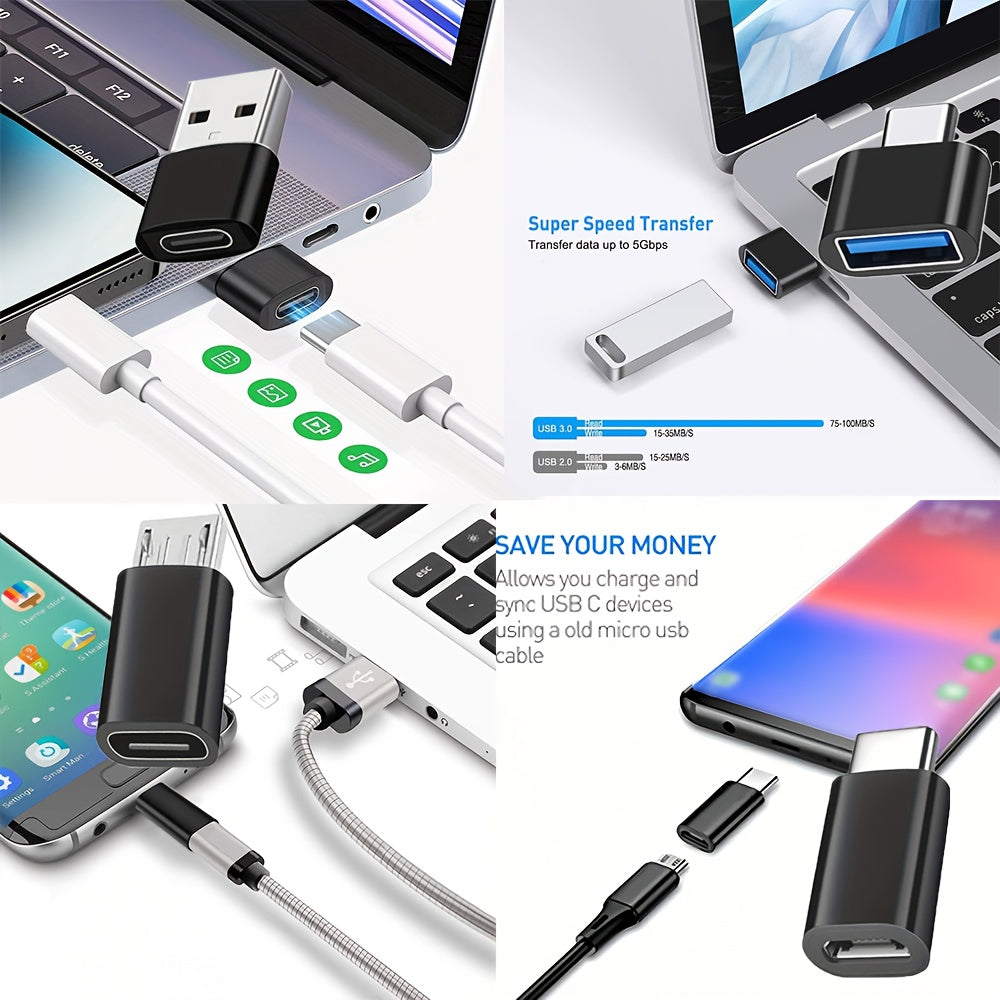 8 pack black usb usb c adapter usb type c female usb