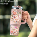 2pcs floral themed mom life transfer 40oz   glasses