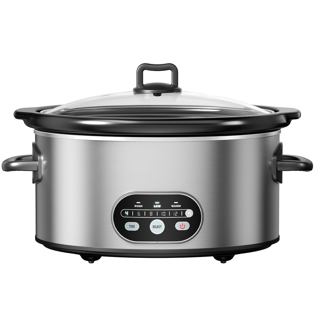 6 8 qt large electric slow cooker 3 heating settings