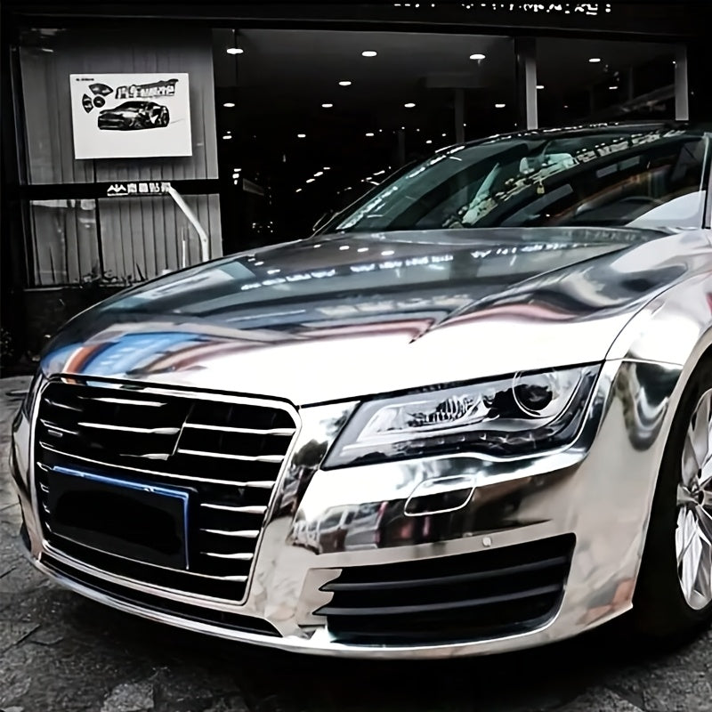 1pc 205cm long automotive mirror silvery car wrap film a