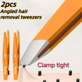 byimy brand 2pcs stainless steel eyebrow tweezers hair