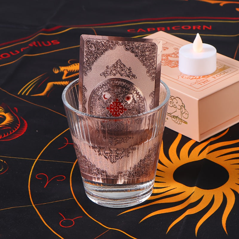 pink flower tarot cards guide exquisite gift box set