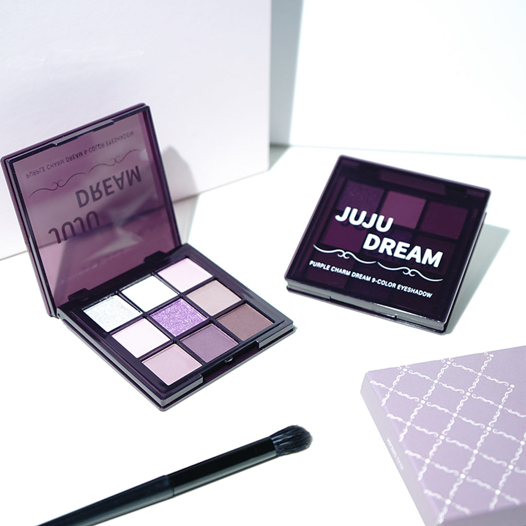 1pc 9 color purple eyeshadow palette 24 hour long lasting