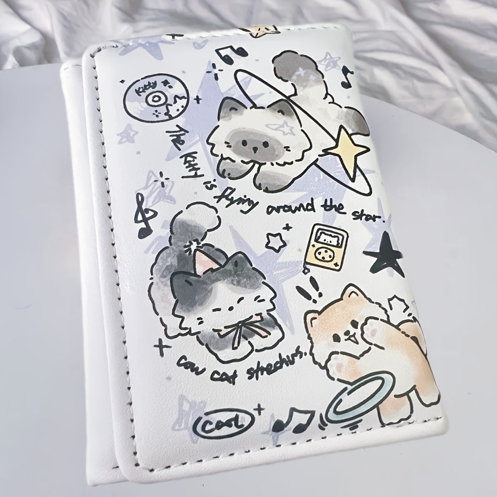 kitten star trifold wallet couple style   large