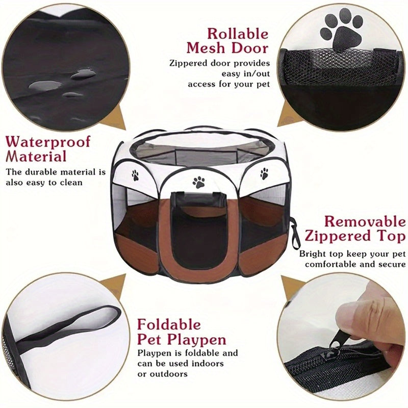durable oxford cloth octagonal pet playpen