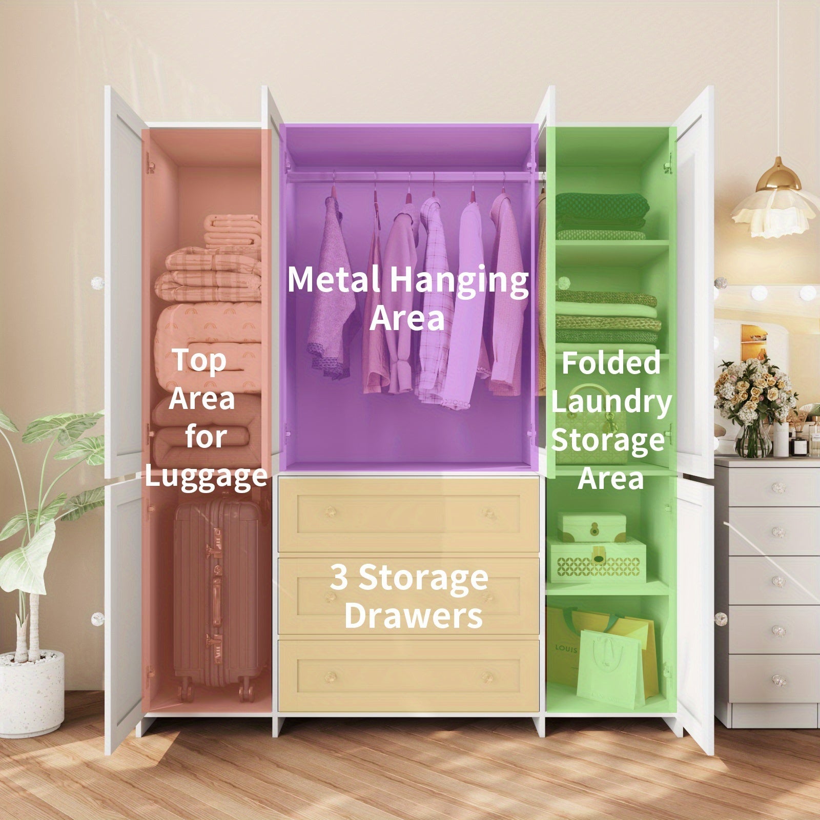 47 63 large modern   wardrobe closet mirror door