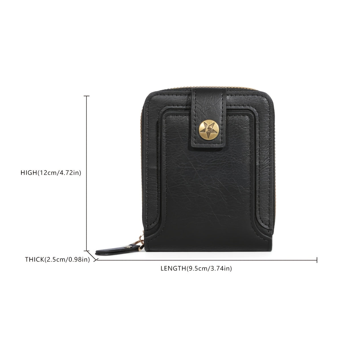 mens zipper wallet retro short length cross border hot item
