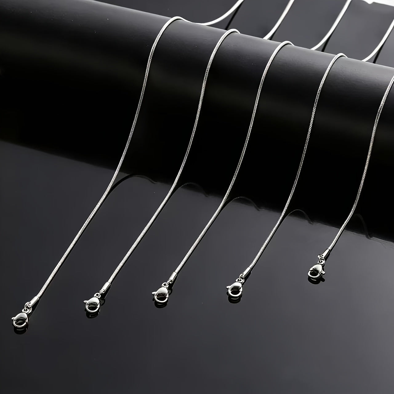 1pc 316l stainless steel thin   chain necklace 2mm