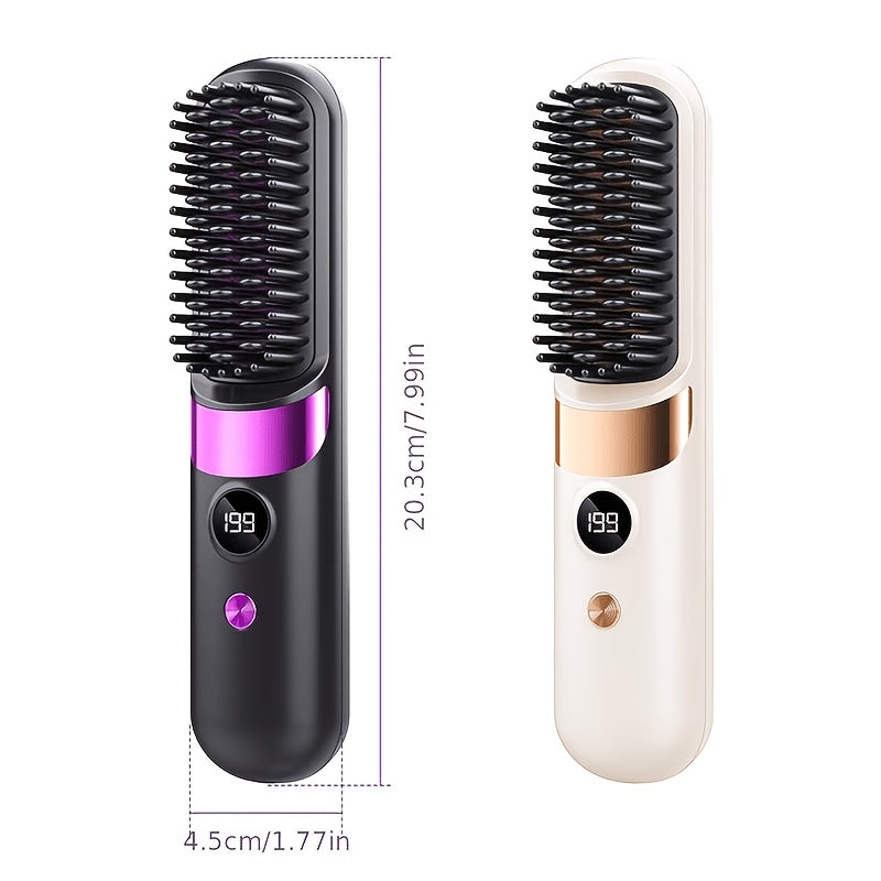 portable wireless bang comb usb rechargeable 3 temperature