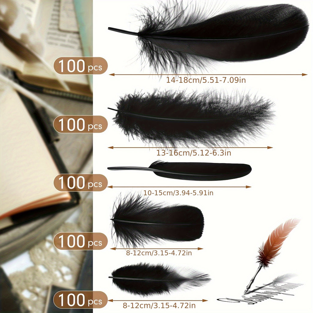 500pcs halloween assorted crafts feathers 4 styles mixed
