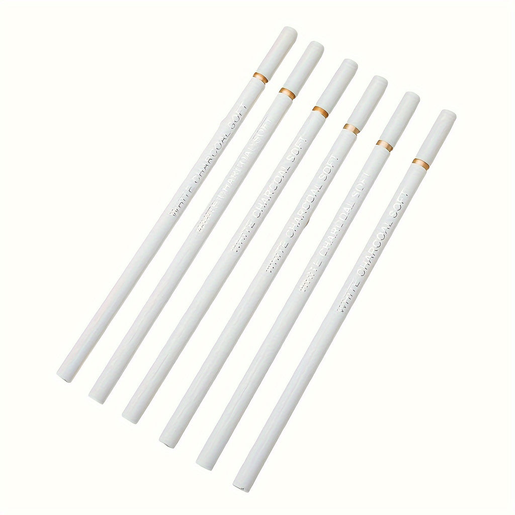 3pcs white charcoal pen highlighter soft