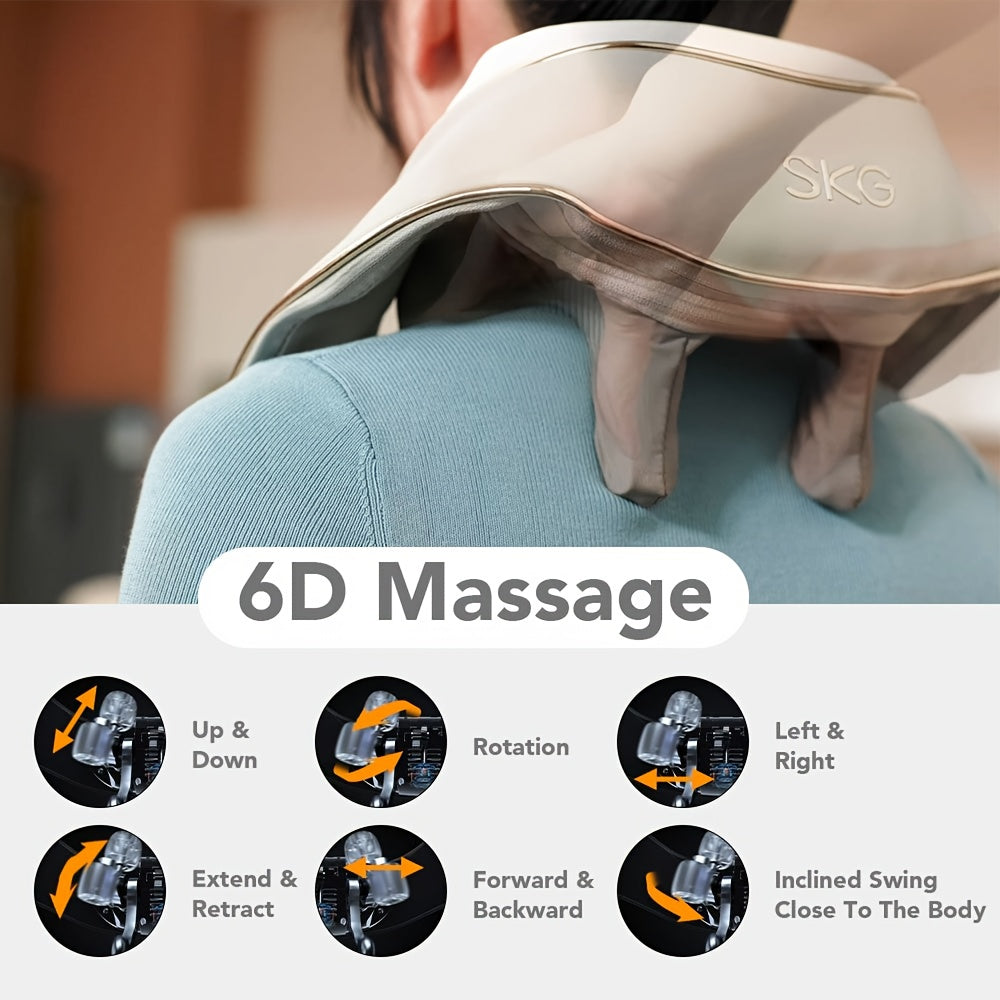 neck massager heat 6d shiatsu cordless massager deep