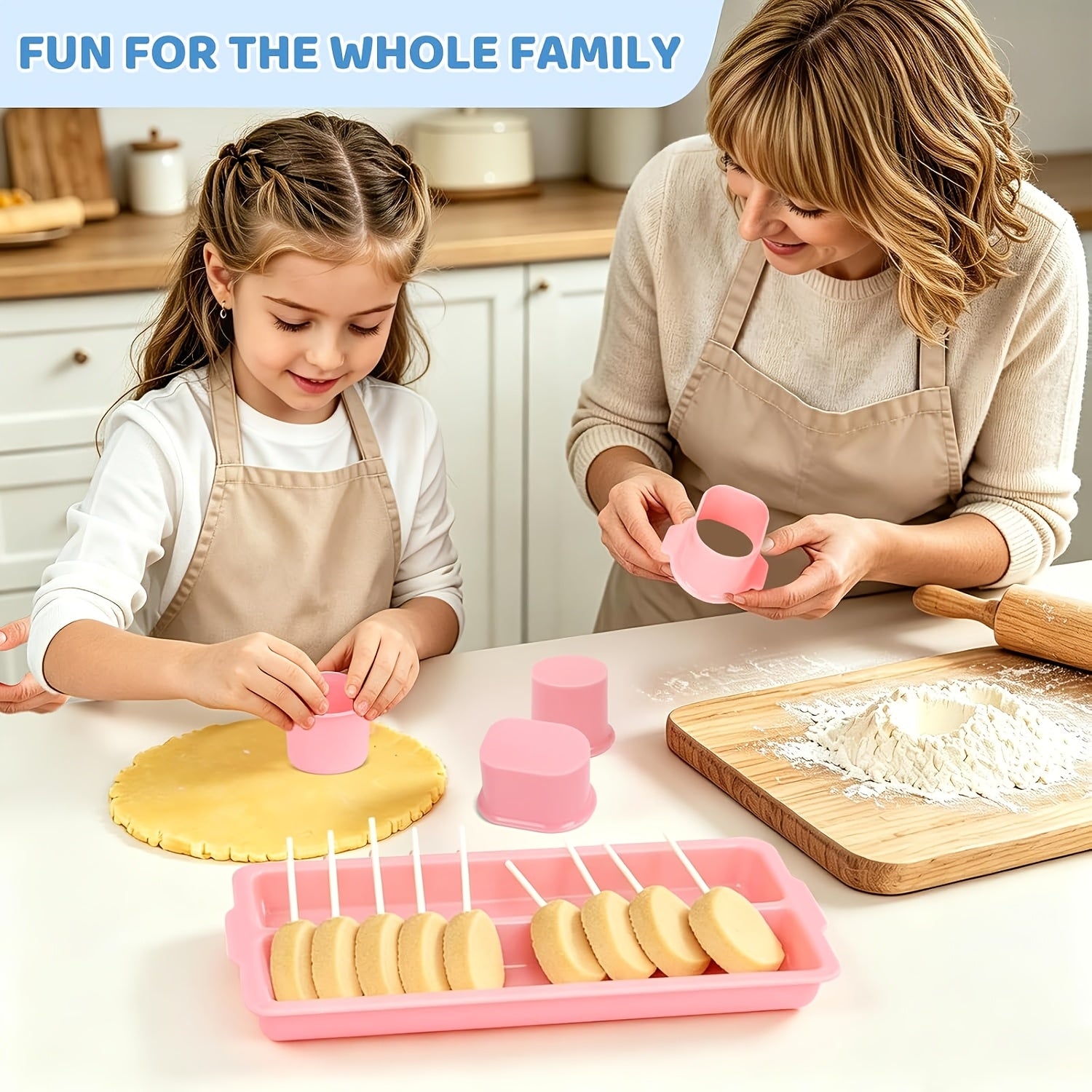 cake   mold set 9 inch pink double layer tray