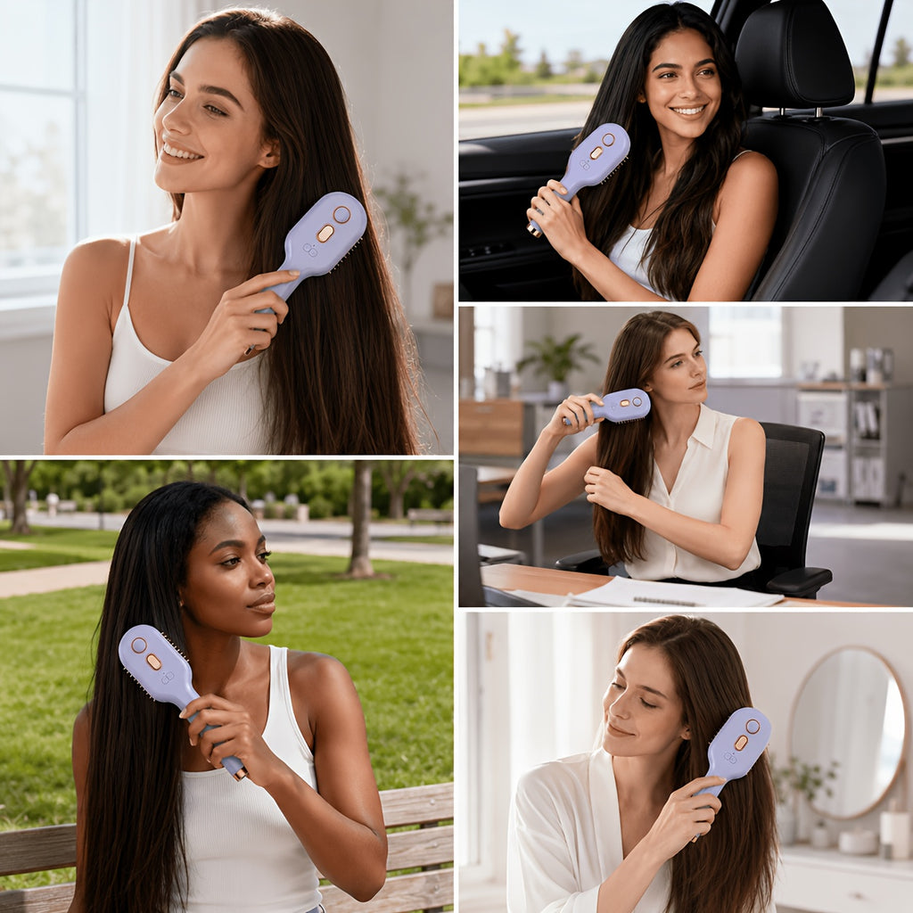 portable usb rechargeable electric scalp massager comb