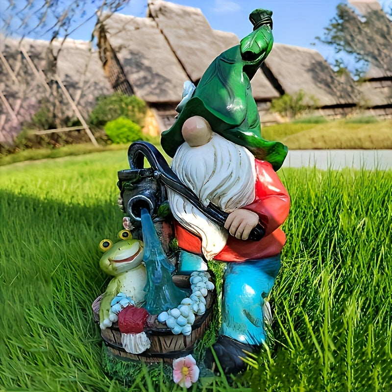outdoor garden solar resin statue decorative light garden