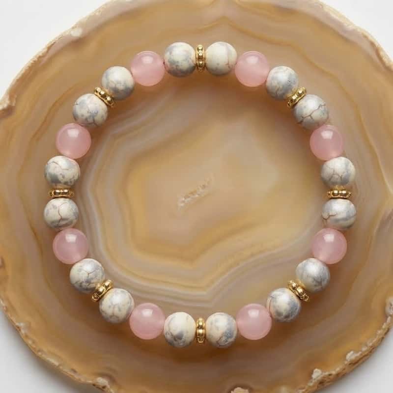 anxiety pink white contrast natural   quartz womens