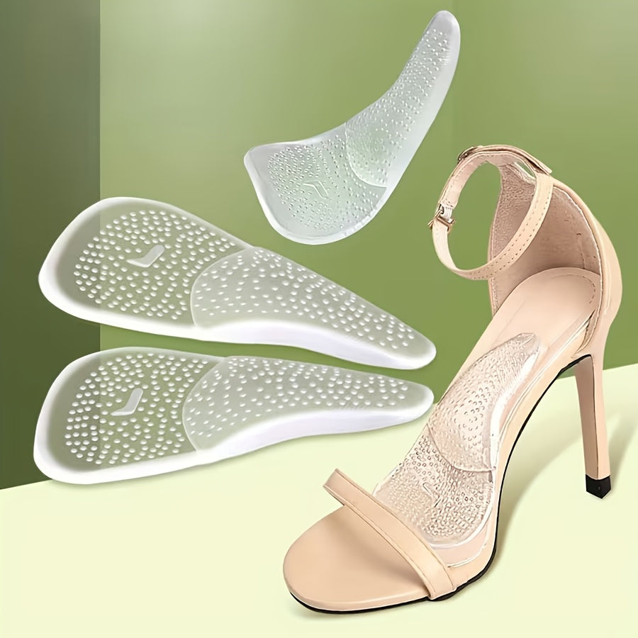 two silicone arch support insoles massage particles