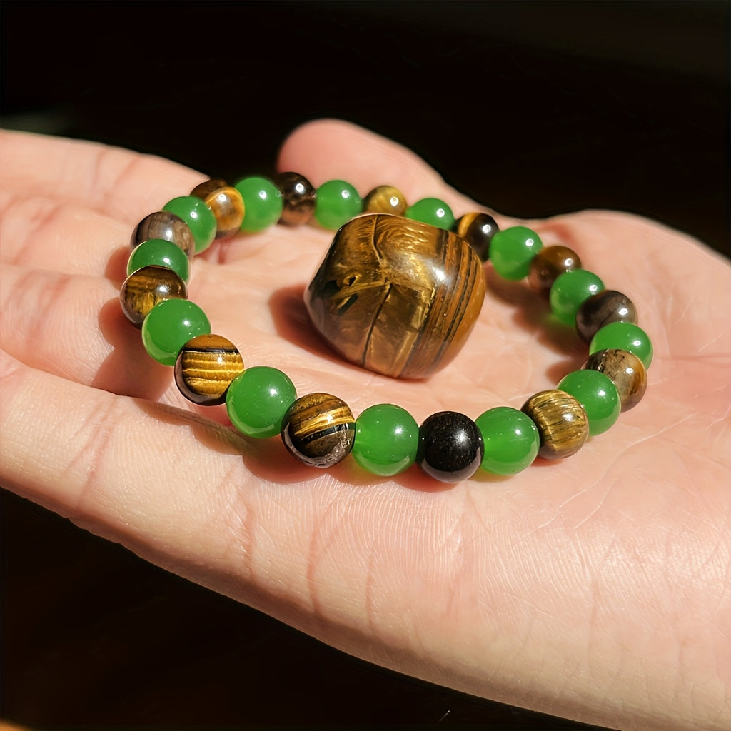 natural   tigers eye stone bracelet handmade bohemian