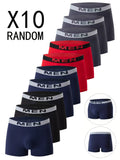 random 10 pcs assorted men     color boxer briefs