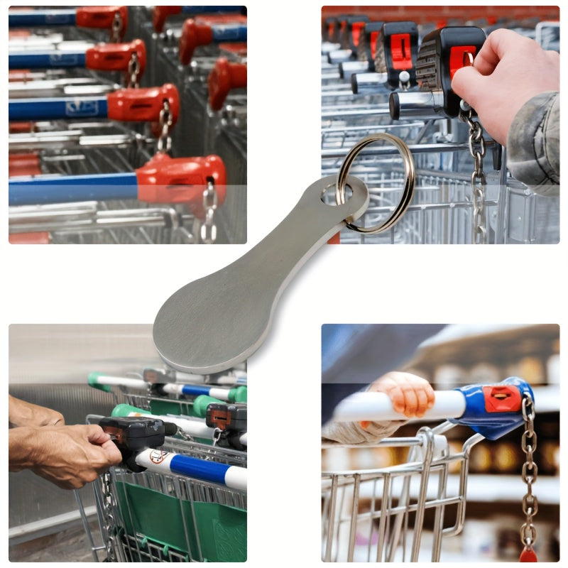 1pc   keychain stainless steel trolley