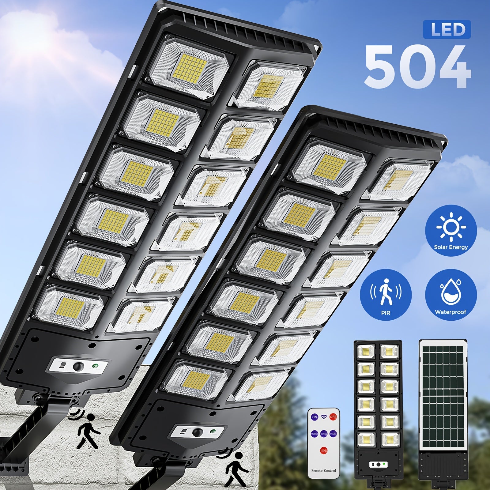 solar street lights outdoor waterproof ip44 solar street