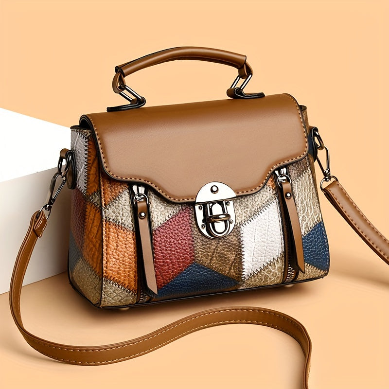 weidola wo retro rhombus geometric handbag adjustable