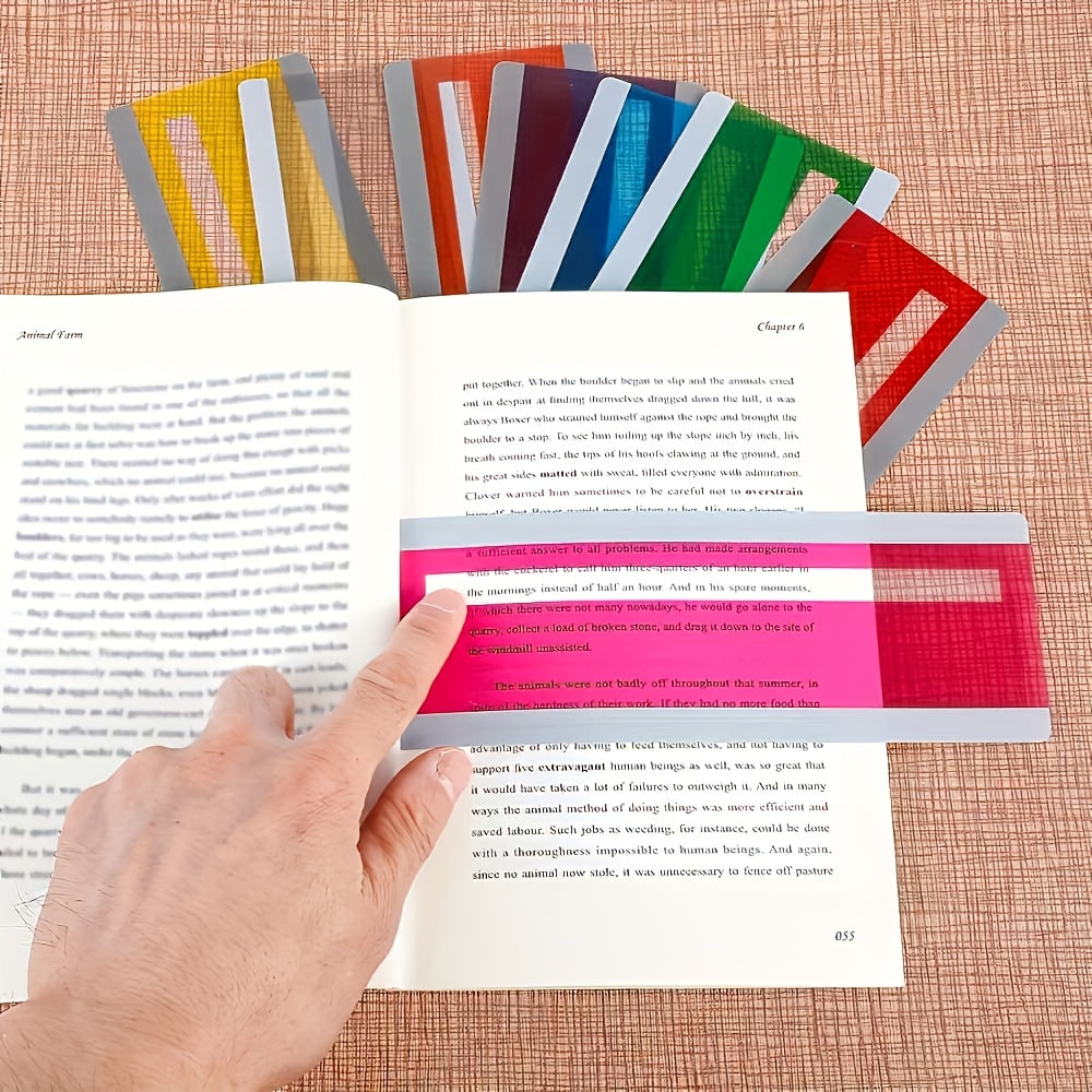 2 4pcs colorful reading guide strips line   improve