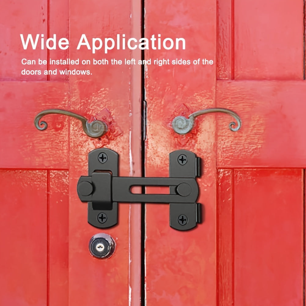 1pc stainless steel barn door locks 180 flip sliding