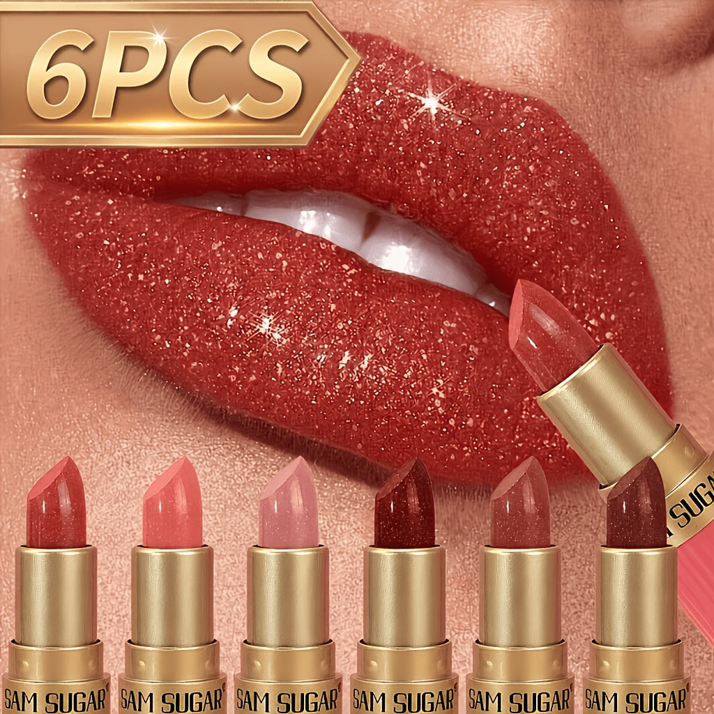 new product lipstick makeup set six pearlescent