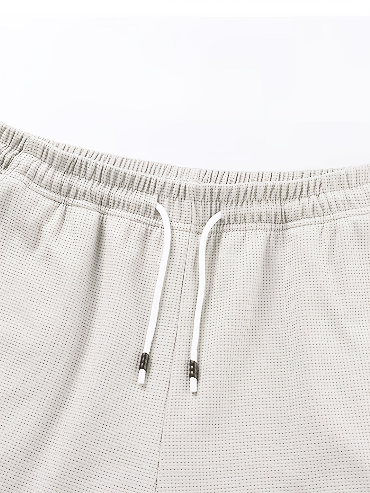 1pc mens waffle texture casual athletic shorts drawstring